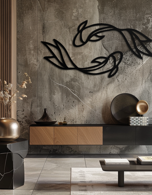 Load image into Gallery viewer, Koi Fish Metal Wall Art – Elegant Silhouette Design for Nature Lovers- KAF667