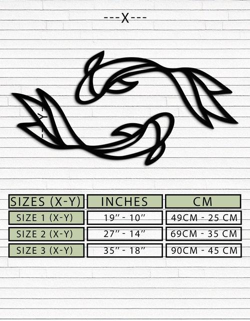 Load image into Gallery viewer, Koi Fish Metal Wall Art – Elegant Silhouette Design for Nature Lovers- KAF667