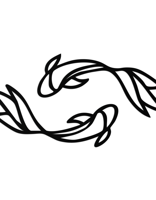 Load image into Gallery viewer, Koi Fish Metal Wall Art – Elegant Silhouette Design for Nature Lovers- KAF667