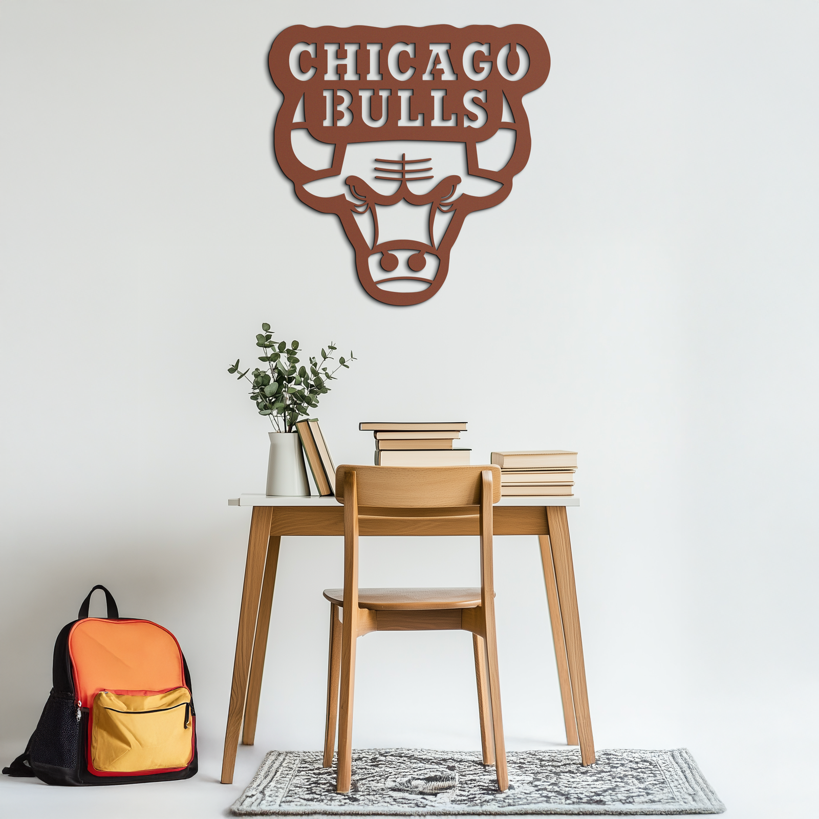 Chicago Bulls Logo Metal Wall Art – Iconic NBA Team Emblem for Sports Fans- KAF672