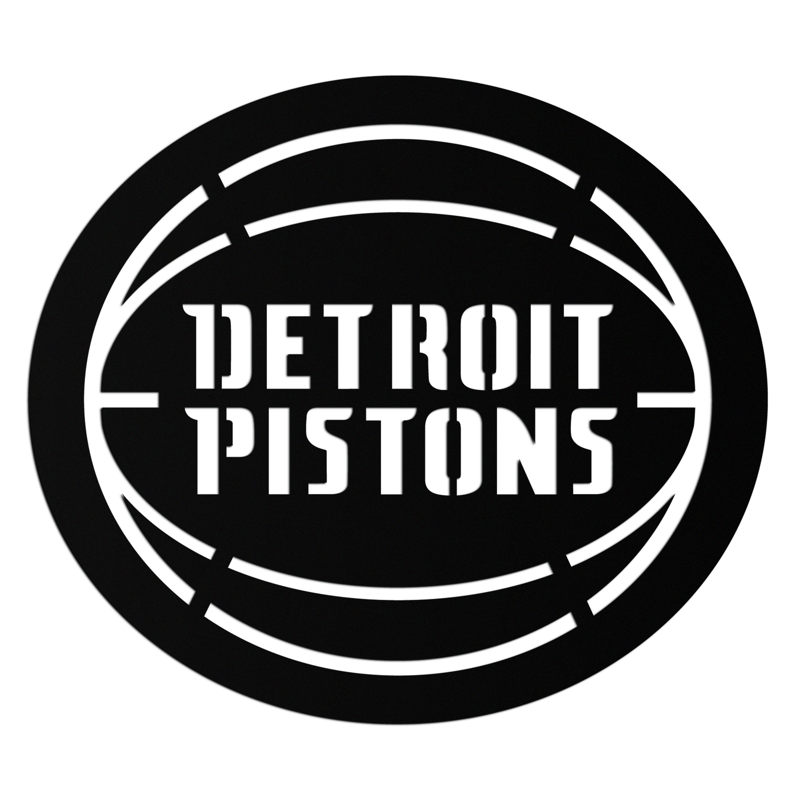Detroit Pistons Metal Wall Art – Bold Basketball Logo Design for Sports Enthusiasts- KAF673