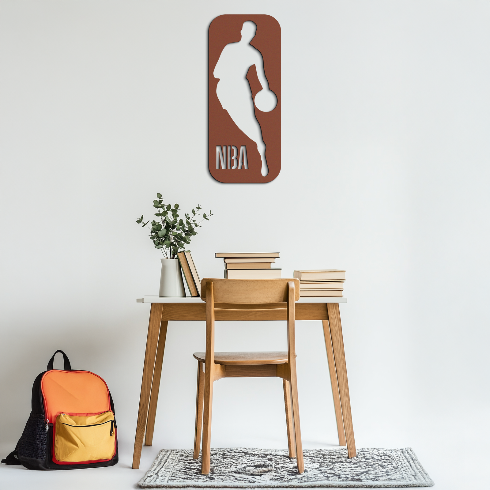 NBA Basketball Player Silhouette Metal Wall Art – Iconic Sports Decor for Game Rooms- KAF676