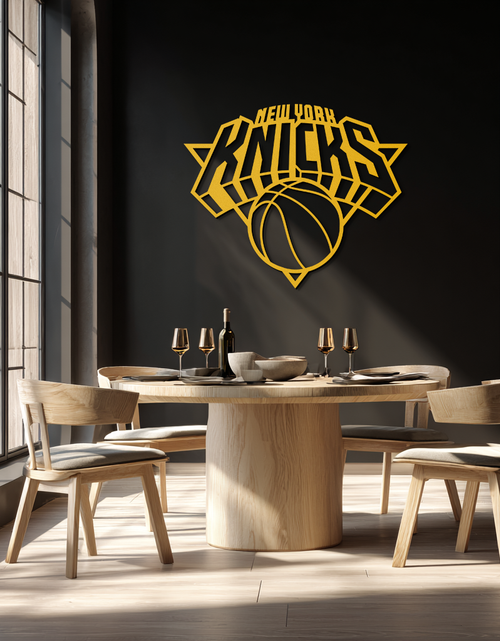 Load image into Gallery viewer, New York Knicks Basketball Logo Metal Wall Art – Bold Sports-Inspired Home Decor- KAF677