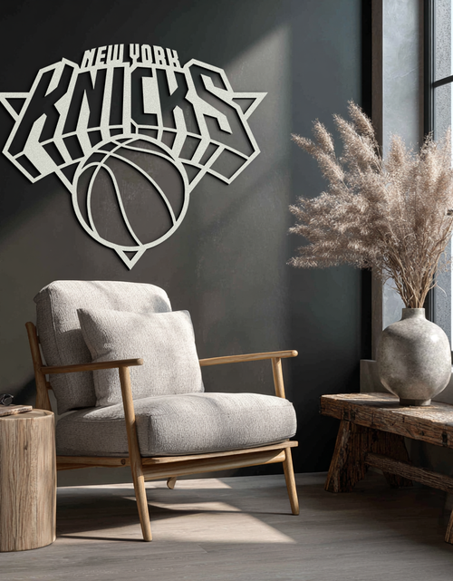 Load image into Gallery viewer, New York Knicks Basketball Logo Metal Wall Art – Bold Sports-Inspired Home Decor- KAF677
