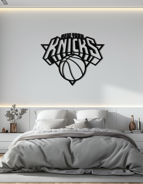 Load image into Gallery viewer, New York Knicks Basketball Logo Metal Wall Art – Bold Sports-Inspired Home Decor- KAF677