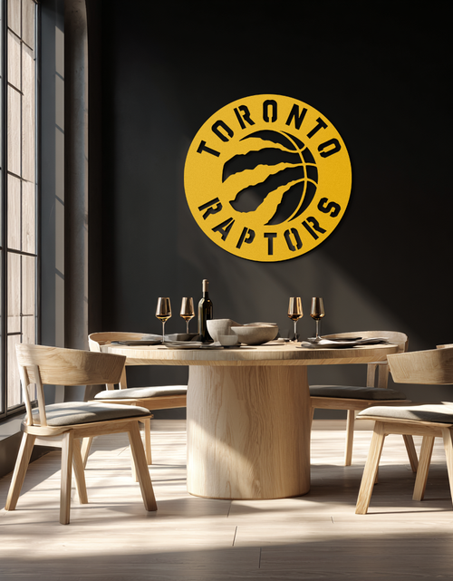 Load image into Gallery viewer, Toronto Raptors Logo Metal Wall Art – Bold Basketball Emblem for Sports Fans- KAF678