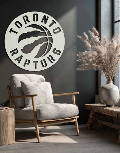 Load image into Gallery viewer, Toronto Raptors Logo Metal Wall Art – Bold Basketball Emblem for Sports Fans- KAF678