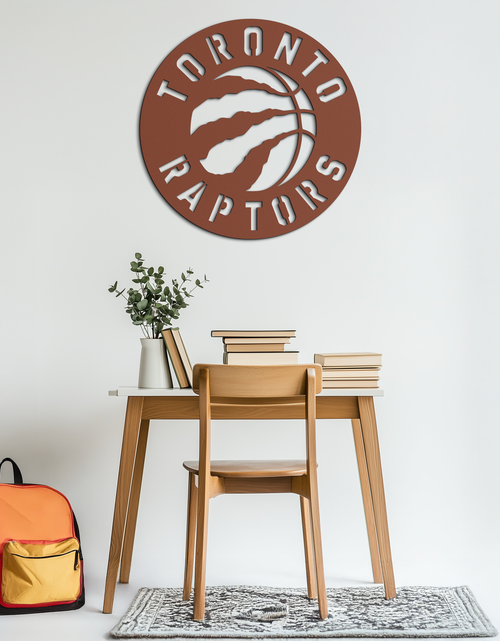 Load image into Gallery viewer, Toronto Raptors Logo Metal Wall Art – Bold Basketball Emblem for Sports Fans- KAF678
