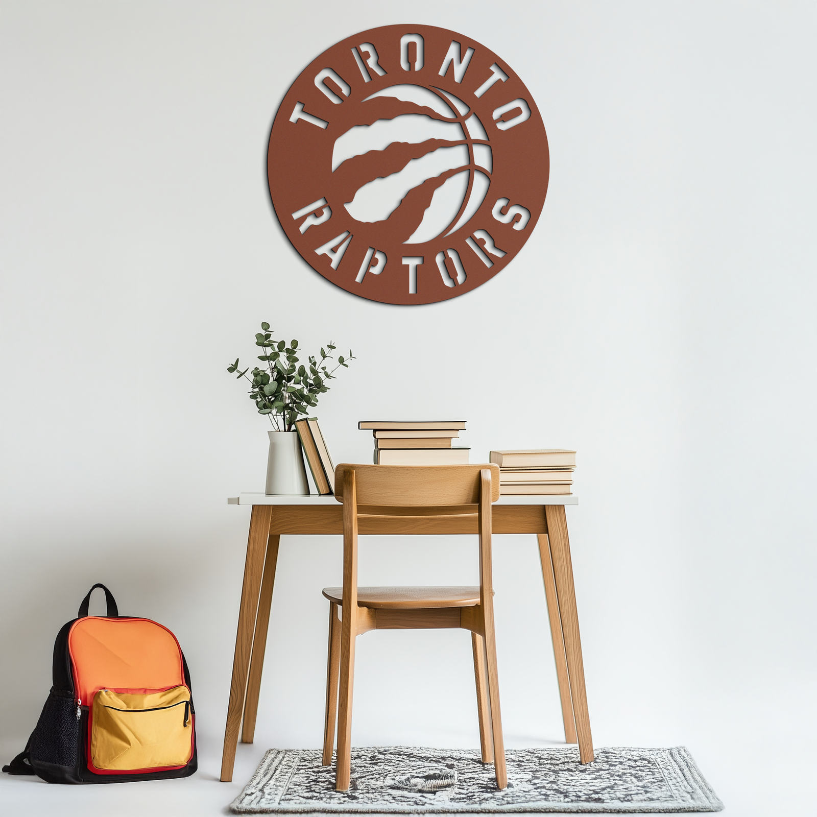 Toronto Raptors Logo Metal Wall Art – Bold Basketball Emblem for Sports Fans- KAF678