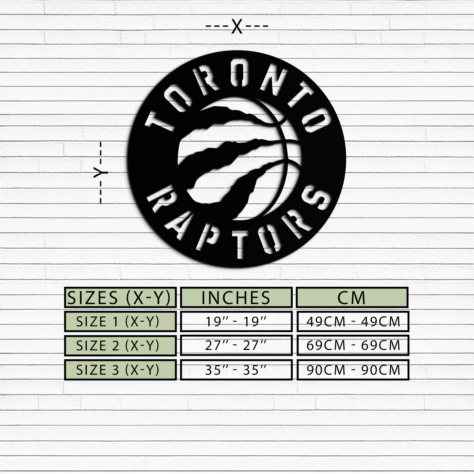 Toronto Raptors Logo Metal Wall Art – Bold Basketball Emblem for Sports Fans- KAF678