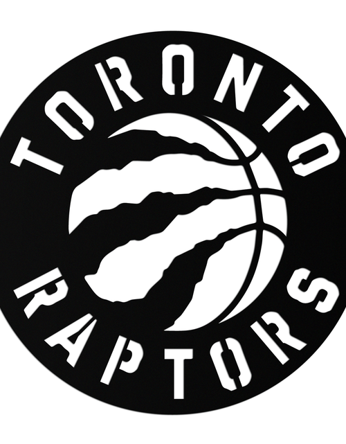 Load image into Gallery viewer, Toronto Raptors Logo Metal Wall Art – Bold Basketball Emblem for Sports Fans- KAF678
