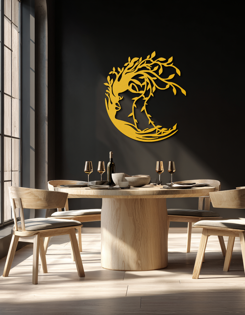 Load image into Gallery viewer, Tree Woman Silhouette Metal Wall Art – Nature-Inspired Feminine Design for Home Decor- KAF680