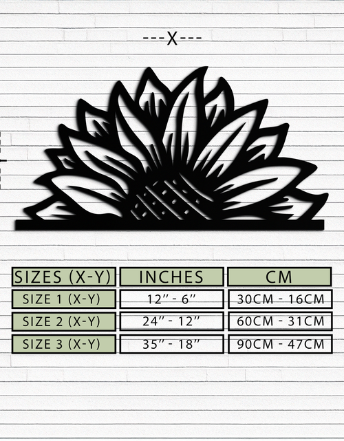 Load image into Gallery viewer, Half Sunflower Metal Wall Art – Nature-Inspired Floral Silhouette for Bright Interiors- KAF696