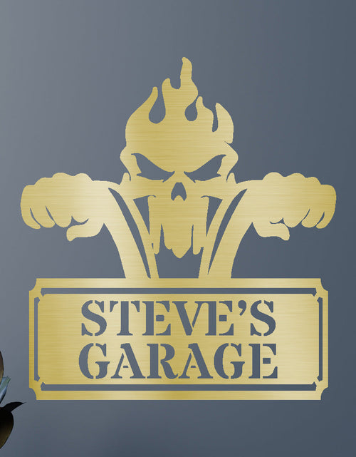 Load image into Gallery viewer, Garage Sign - Custom Metal Sign, Motorcycle Lover Gift, Gift For Father