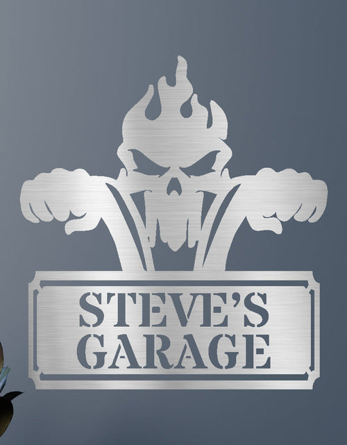 Load image into Gallery viewer, Garage Sign - Custom Metal Sign, Motorcycle Lover Gift, Gift For Father