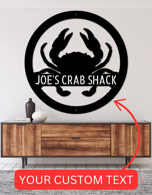 Load image into Gallery viewer, Crab Personalized Gifts - Custom Metal Sign