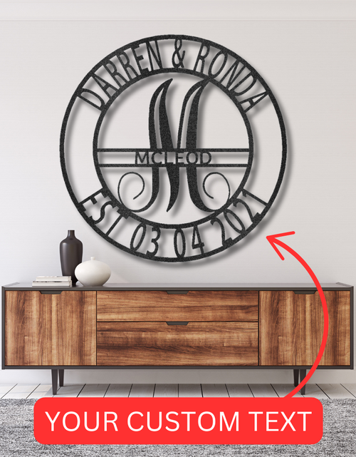 Load image into Gallery viewer, Elaborate Name Personalized Gifts - Custom Metal Sign, Split Letter