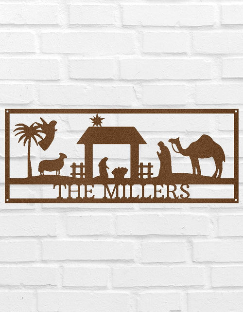 Load image into Gallery viewer, Nativity Personalized Gifts - Custom Metal Sign