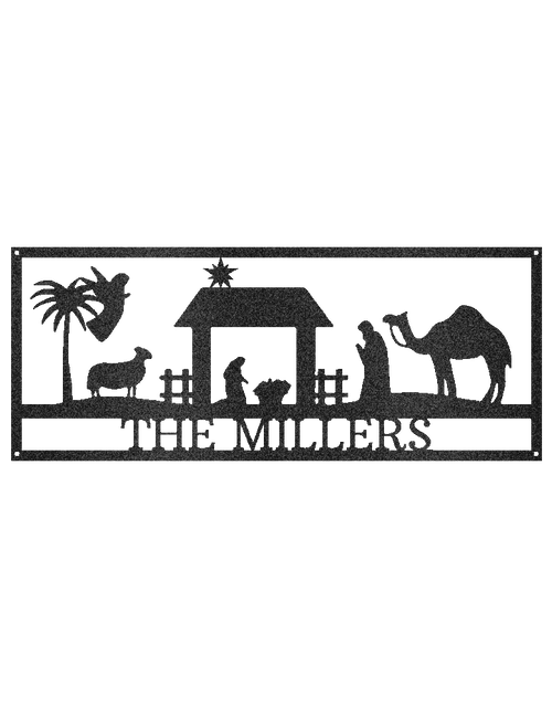 Load image into Gallery viewer, Nativity Personalized Gifts - Custom Metal Sign
