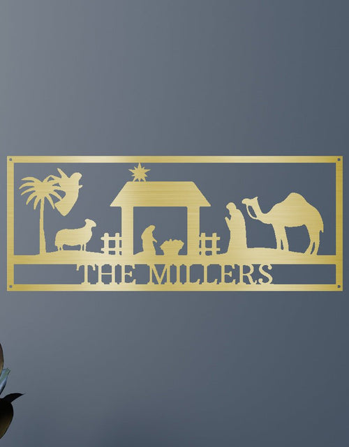Load image into Gallery viewer, Nativity Personalized Gifts - Custom Metal Sign