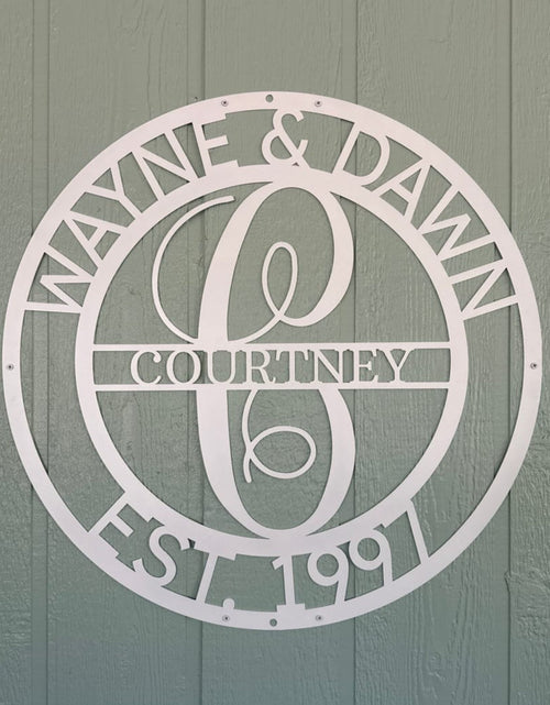 Load image into Gallery viewer, Elaborate Name Personalized Gifts - Custom Metal Sign, Split Letter