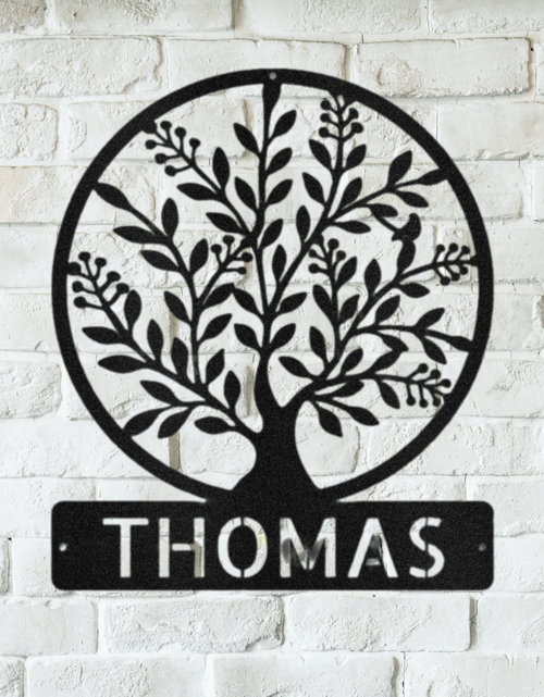 Load image into Gallery viewer, Family Tree Personalized Gifts - Custom Metal Sign