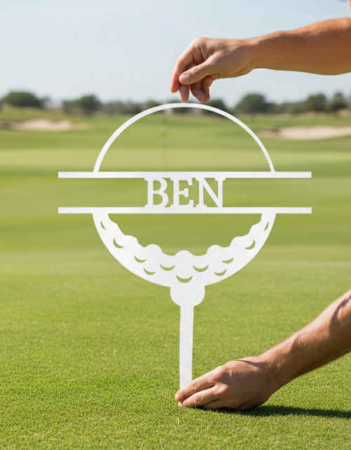 Load image into Gallery viewer, Golf Ball Personalized Gifts - Custom Metal Sign