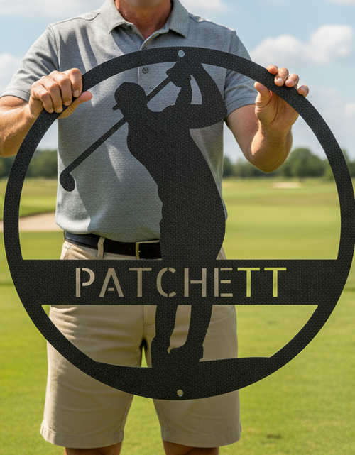 Load image into Gallery viewer, Golfer Personalized Gifts - Custom Metal Sign