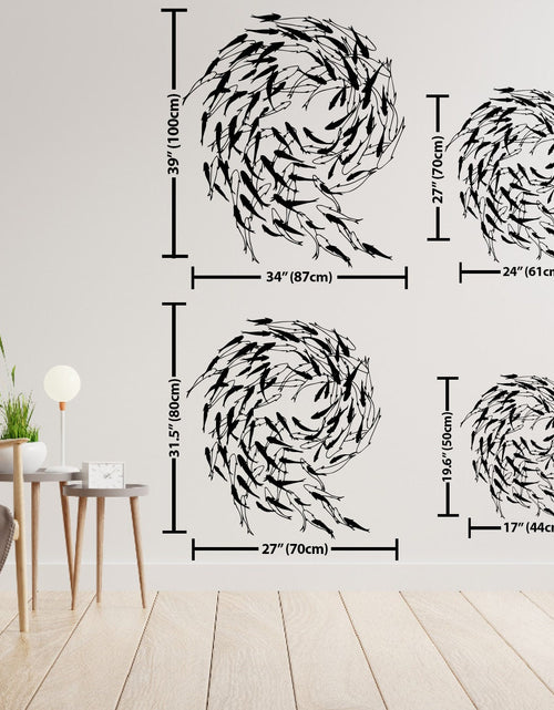Load image into Gallery viewer, Metal Fish Wall Art Fish Family