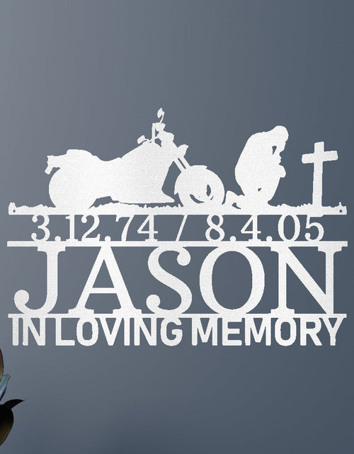 Load image into Gallery viewer, Motorcycle Remembrance Personalized Gifts - Custom Metal Sign