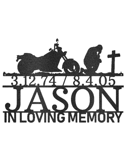 Load image into Gallery viewer, Motorcycle Remembrance Personalized Gifts - Custom Metal Sign