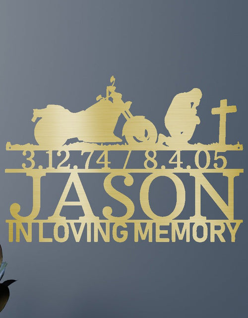 Load image into Gallery viewer, Motorcycle Remembrance Personalized Gifts - Custom Metal Sign