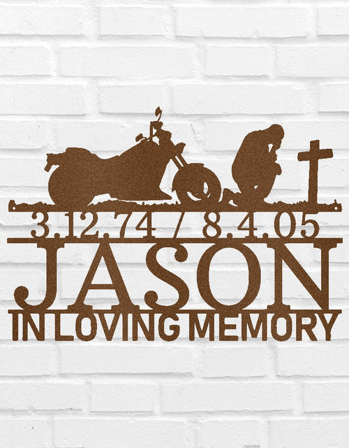 Load image into Gallery viewer, Motorcycle Remembrance Personalized Gifts - Custom Metal Sign