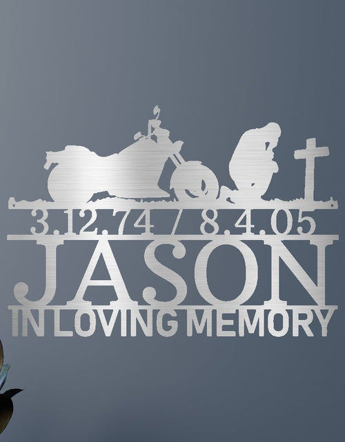 Load image into Gallery viewer, Motorcycle Remembrance Personalized Gifts - Custom Metal Sign