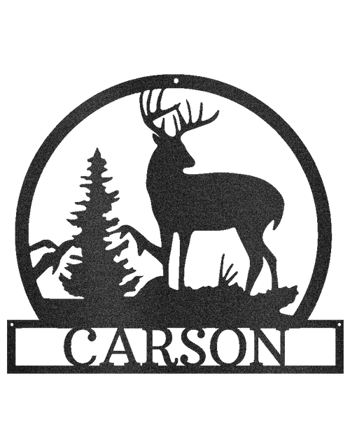 Load image into Gallery viewer, Outdoor Buck Personalized Gifts - Custom Metal Sign