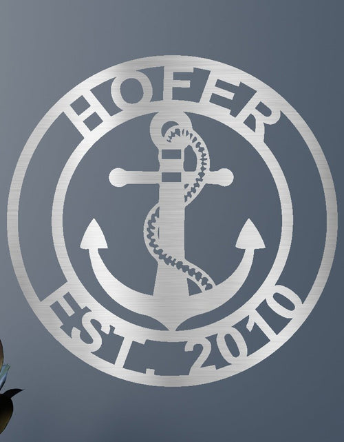Load image into Gallery viewer, Anchor Family Name Personalized Gifts - Custom Metal Sign