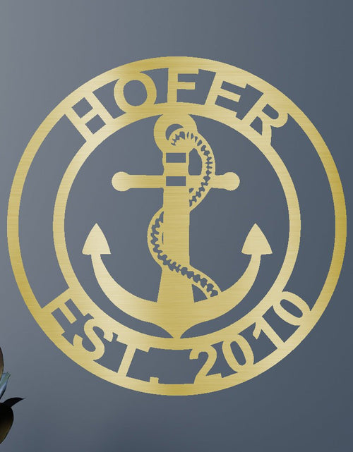 Load image into Gallery viewer, Anchor Family Name Personalized Gifts - Custom Metal Sign