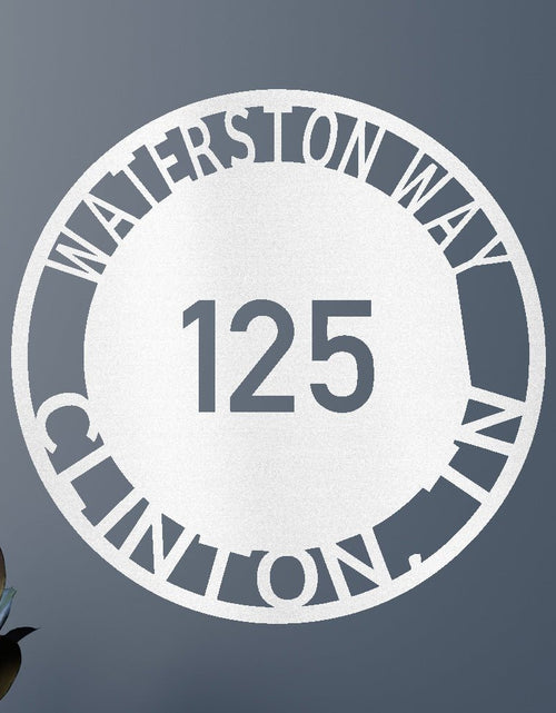 Load image into Gallery viewer, Bold Circle Home Address Personalized Gifts - Custom Metal Sign