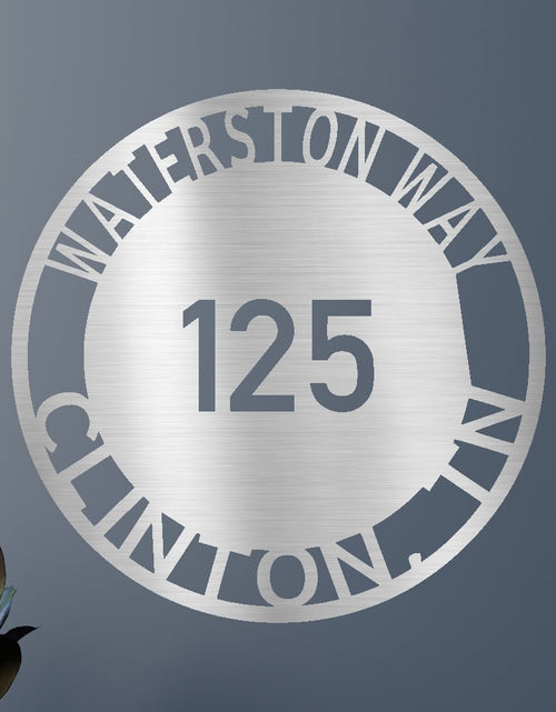 Load image into Gallery viewer, Bold Circle Home Address Personalized Gifts - Custom Metal Sign