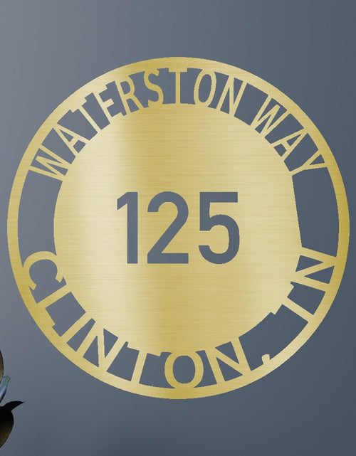 Load image into Gallery viewer, Bold Circle Home Address Personalized Gifts - Custom Metal Sign