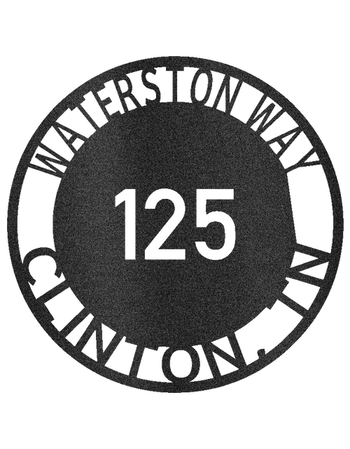 Load image into Gallery viewer, Bold Circle Home Address Personalized Gifts - Custom Metal Sign