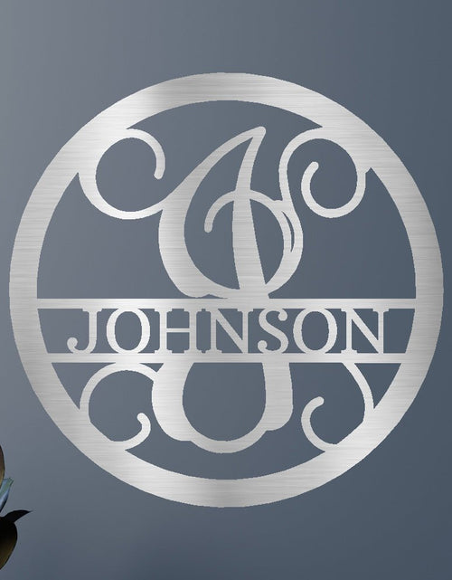 Load image into Gallery viewer, Circle Vine Personalized Gifts - Custom Metal Sign, Split Letter