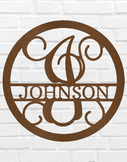Load image into Gallery viewer, Circle Vine Personalized Gifts - Custom Metal Sign, Split Letter