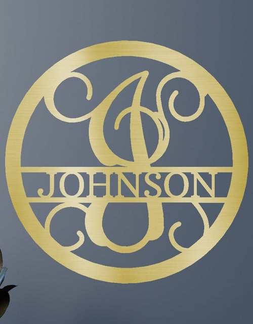 Load image into Gallery viewer, Circle Vine Personalized Gifts - Custom Metal Sign, Split Letter