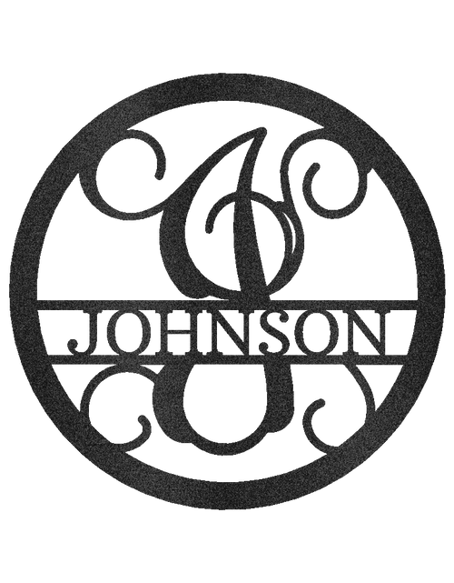Load image into Gallery viewer, Circle Vine Personalized Gifts - Custom Metal Sign, Split Letter