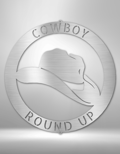 Load image into Gallery viewer, Cowboy Personalized Gifts - Custom Metal Sign