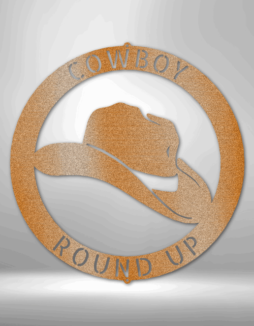 Load image into Gallery viewer, Cowboy Personalized Gifts - Custom Metal Sign