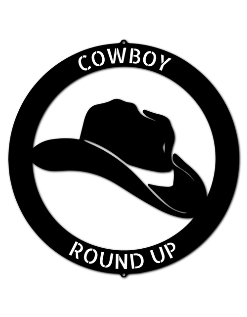 Load image into Gallery viewer, Cowboy Personalized Gifts - Custom Metal Sign