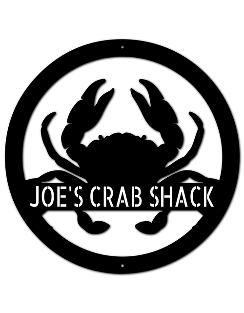 Load image into Gallery viewer, Crab Personalized Gifts - Custom Metal Sign