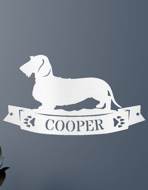 Load image into Gallery viewer, Dachshund Banner Personalized Gifts - Custom Metal Sign